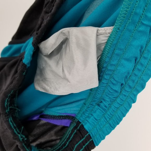 Vintage Nike Running Tights Track Pants Teal Black Purple Unisex size Large - Picture 11 of 11